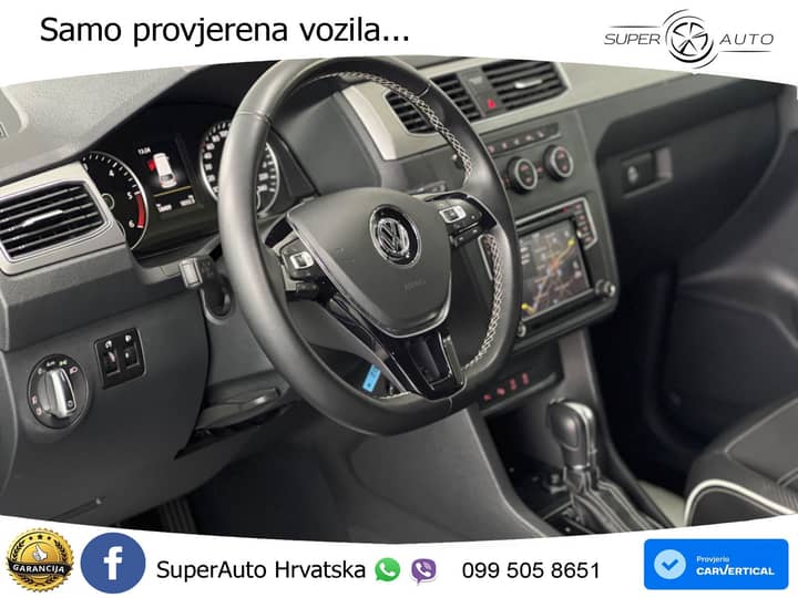 VW Caddy 2.0 TDI DSG Edition 150 KS, RAMPA+ACC+GR SJED+KAM+NAVI