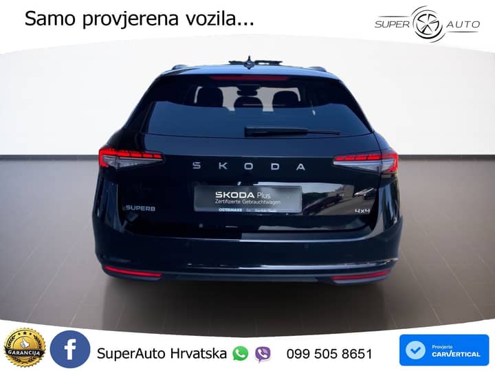 Škoda Superb Combi 2.0 TDI 4x4 193 KS, MATRIX+ACC+GR SJED+MASAŽA+KAM+PDC