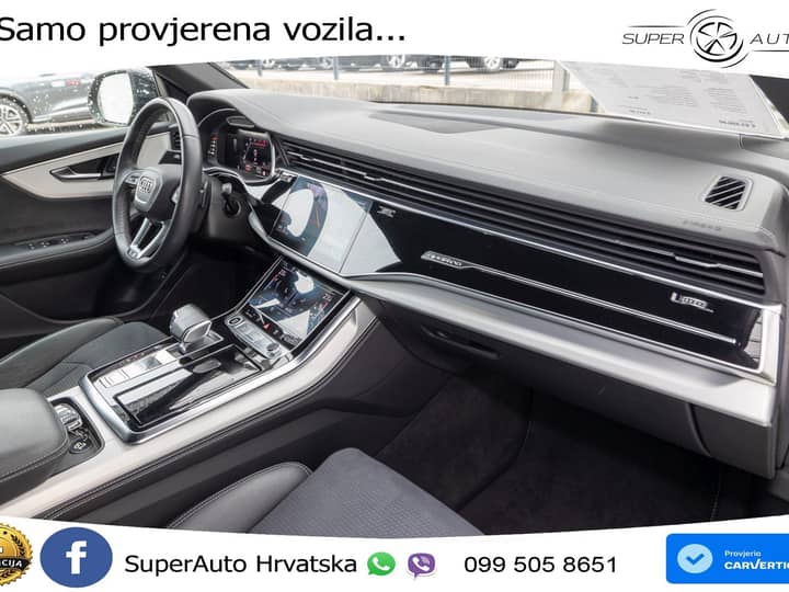 Audi Q8 50 TDI V6 quattro tiptronic S Line 286 KS, ZRAČNI+LED+TEM+GR SJED+KAM