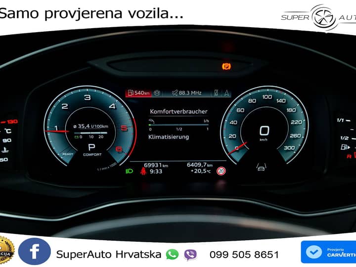 Audi A6 Avant 40 TDI quattro S tronic Advanced 204 KS, LED+ACC+GR SJED+KAM+VIRT