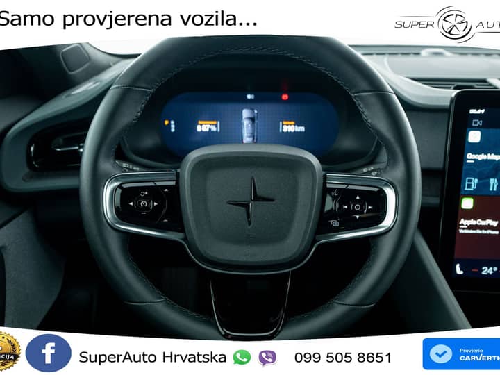 Polestar 2 64 kWh Standard Range 224 KS, KAM+GR SJED+VIRT+NAVI