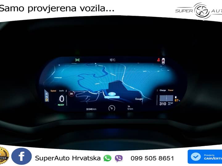 Polestar 2 64 kWh Standard Range 224 KS, KAM+GR SJED+VIRT+NAVI