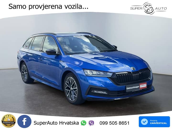Škoda Octavia Combi 1.5 TSI Sportline 150 KS, KEY+VIRT+GR SJED+NAVI+LANE