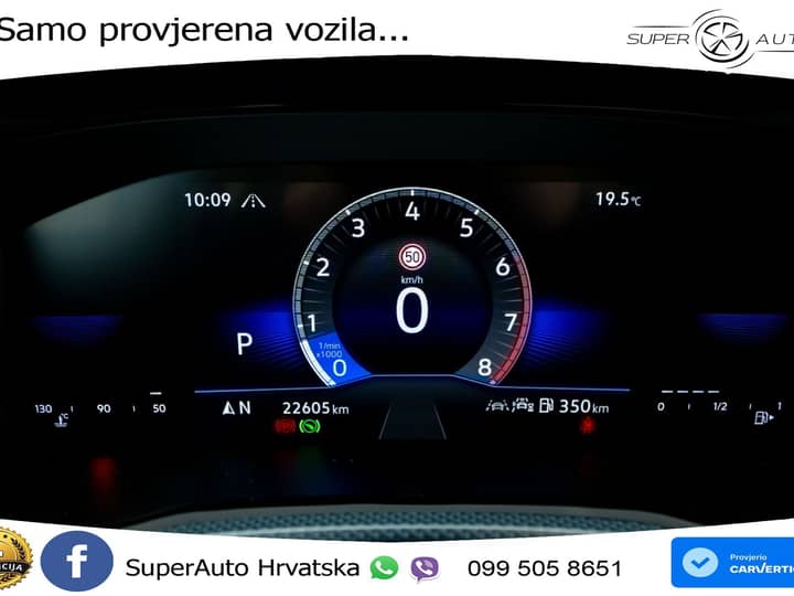 VW Touran 1.5 TSI DSG Comfortline 150 KS, 7-SJED+LED+ACC+GR SJED+PDC+VIRT