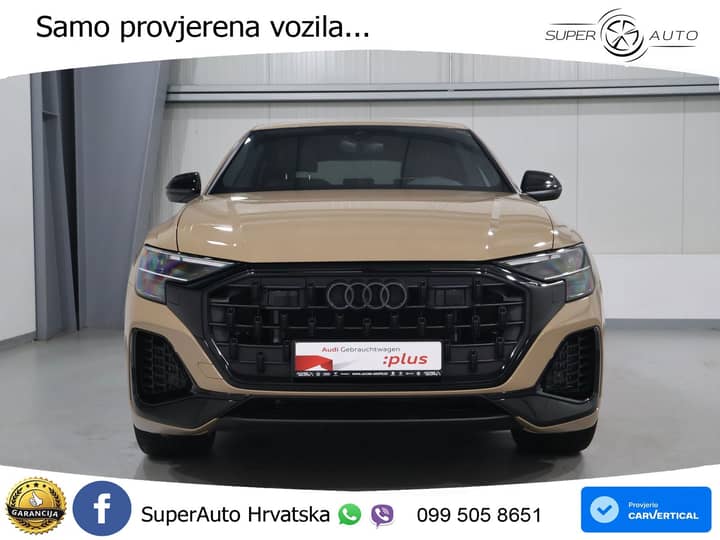 Audi Q8 55 TFSI quattro Aut. S line 340 KS, ZRAČNI+LED+KAM+GR SJED+PANO+VIRT
