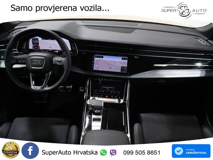 Audi Q8 55 TFSI quattro Aut. S line 340 KS, ZRAČNI+LED+KAM+GR SJED+PANO+VIRT