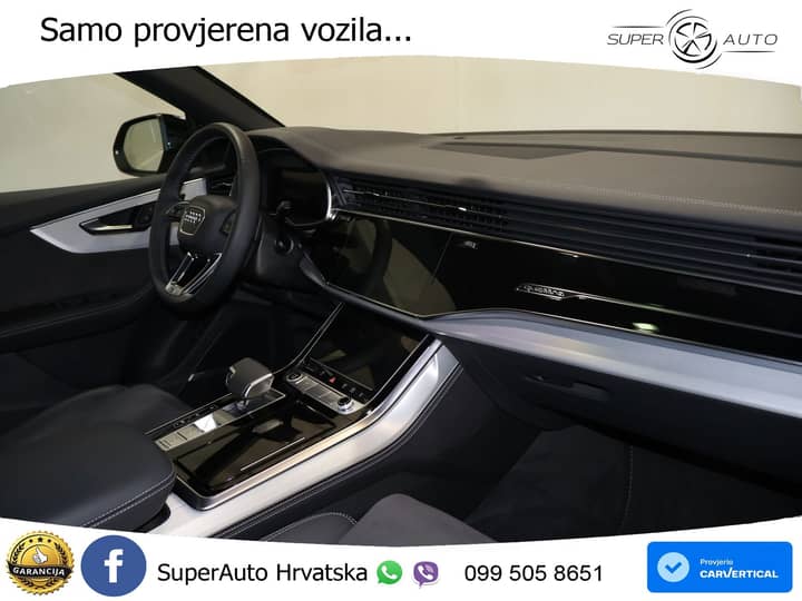 Audi Q8 55 TFSI quattro Aut. S line 340 KS, ZRAČNI+LED+KAM+GR SJED+PANO+VIRT