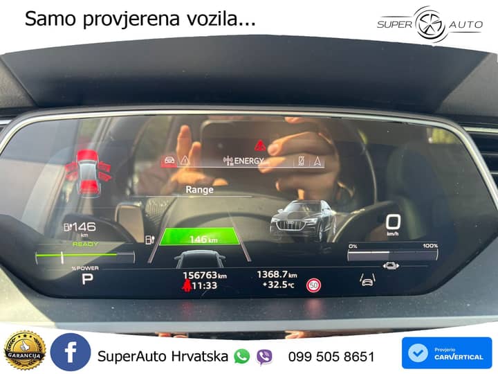 Audi e-tron SB 55 95 kWh S-line 408 KS, ZRAČNI+PANO+VIRT+GR SJED+360+HEAD