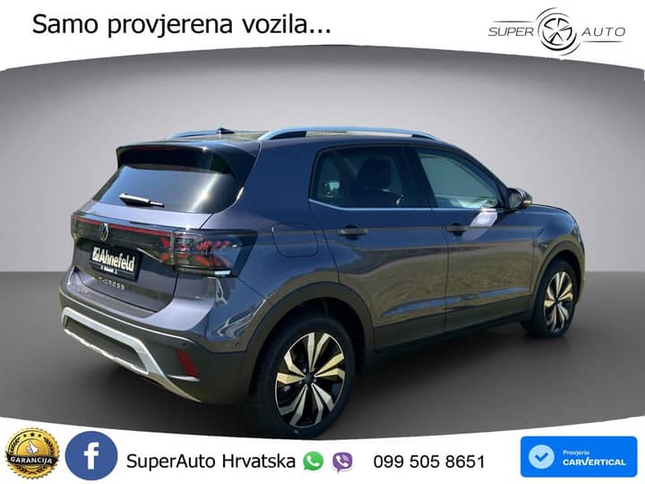 VW T-Cross 1.5 TSI DSG Style 150 KS, ACC+KAM+KEY+GR SJED+VIRT+LANE