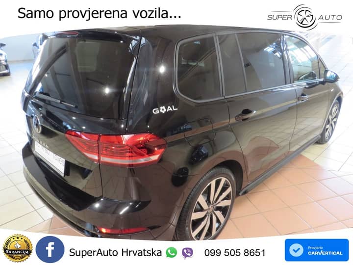 VW Touran 2.0TDI DSG Goal 150 KS,7-SJED+LED+ACC+VIRT+GR SJED+KAM+PARK