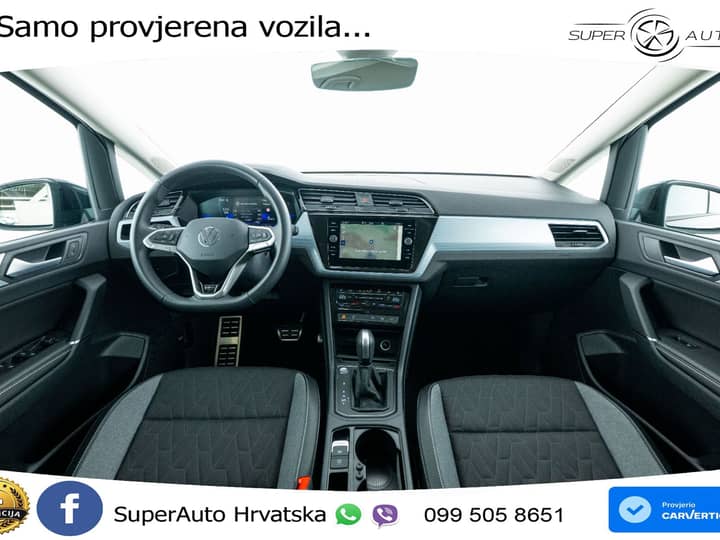 VW Touran 2.0 TDI DSG Comfortline 150 KS, 7-SJED+LED+ACC+GR SJED+PDC+VIRT