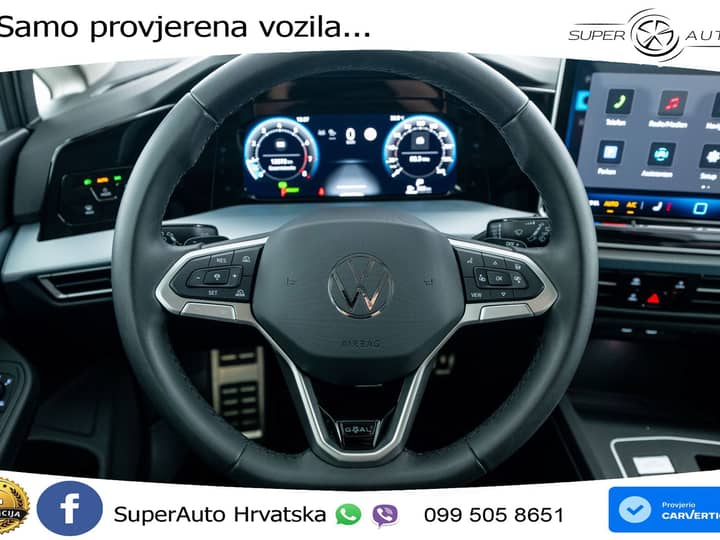 VW Golf 8 1.5 eTSI DSG Life 116 KS, LED+ACC+GR SJED+360+VIRT+PDC