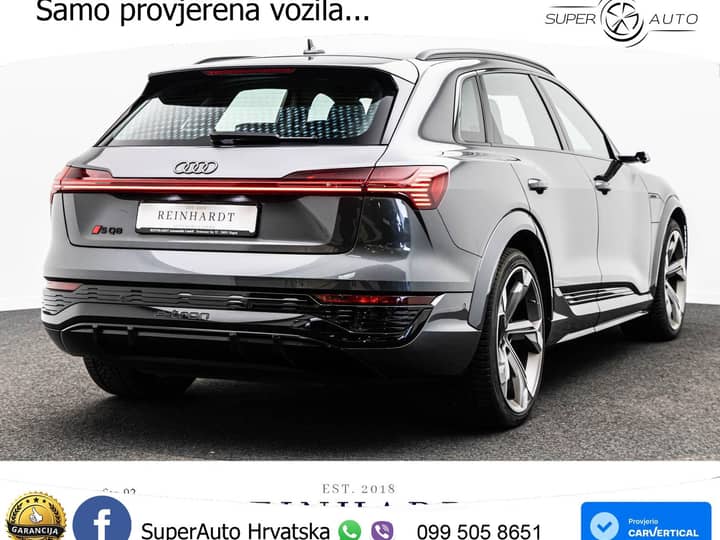 Audi SQ8 e-tron 114 kWh quattro 503 KS, PANO+ZRAČ+360+GR SJED+ACC+HEAD+KEY+LANE