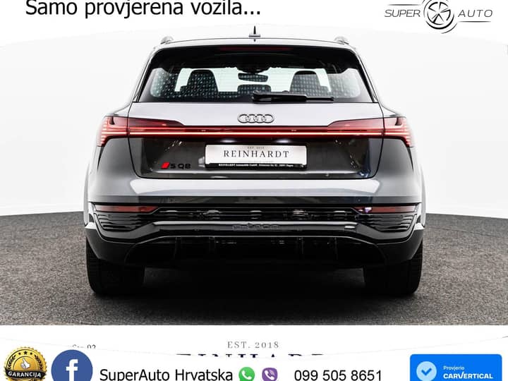 Audi SQ8 e-tron 114 kWh quattro 503 KS, PANO+ZRAČ+360+GR SJED+ACC+HEAD+KEY+LANE