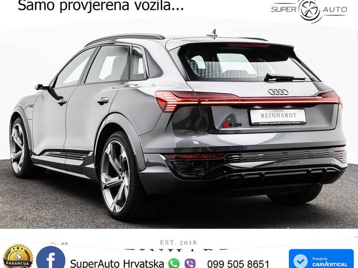 Audi SQ8 e-tron 114 kWh quattro 503 KS, PANO+ZRAČ+360+GR SJED+ACC+HEAD+KEY+LANE