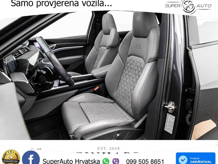 Audi SQ8 e-tron 114 kWh quattro 503 KS, PANO+ZRAČ+360+GR SJED+ACC+HEAD+KEY+LANE