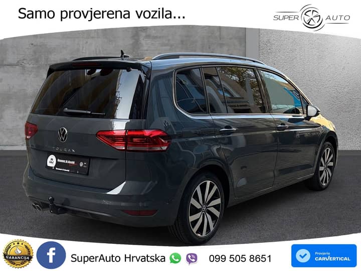 VW Touran 2.0 TDI DSG Highline 150 KS, LED+ACC+PANO+GR SJED+KAM+PARK