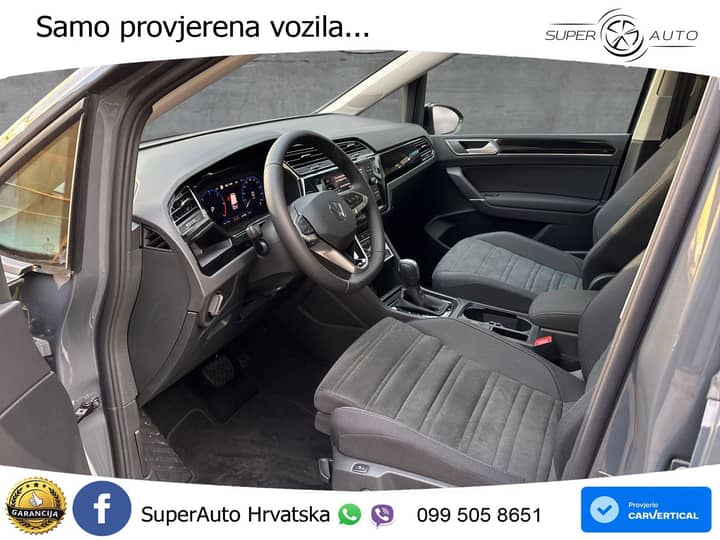 VW Touran 2.0 TDI DSG Highline 150 KS, LED+ACC+PANO+GR SJED+KAM+PARK