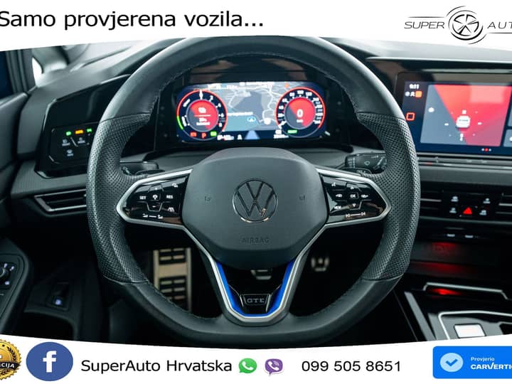 VW Golf 8 GTE 1.4 TSI DSG 245 KS, MATRIX+ACC+KAM+PDC+VIRT+ASIST