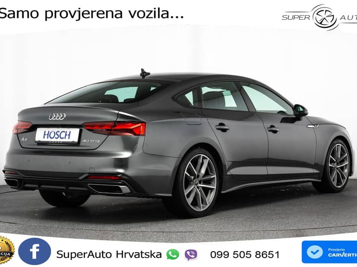 Audi A5 SB 40 TFSI S tronic 2xS line 204 KS, MATRIX+ACC+GR SJED+KAM+VIRT+PDC
