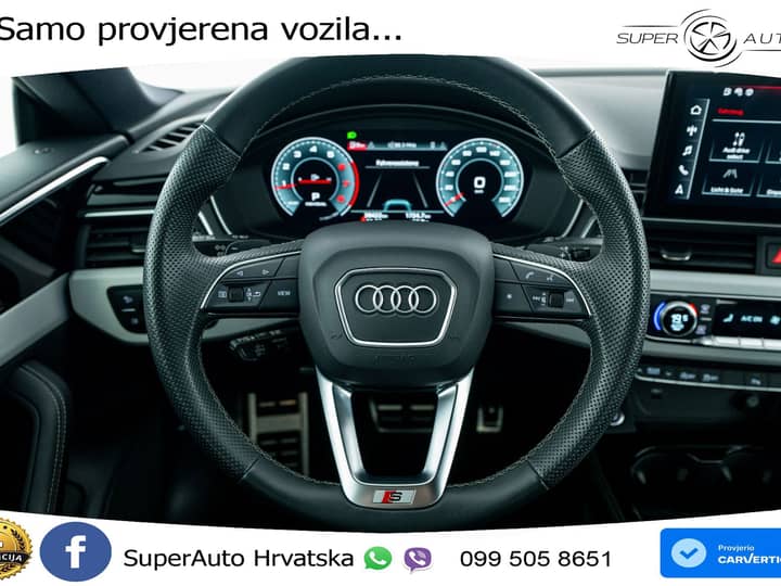 Audi A5 SB 40 TFSI S tronic 2xS line 204 KS, MATRIX+ACC+GR SJED+KAM+VIRT+PDC