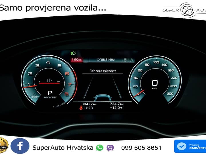 Audi A5 SB 40 TFSI S tronic 2xS line 204 KS, MATRIX+ACC+GR SJED+KAM+VIRT+PDC
