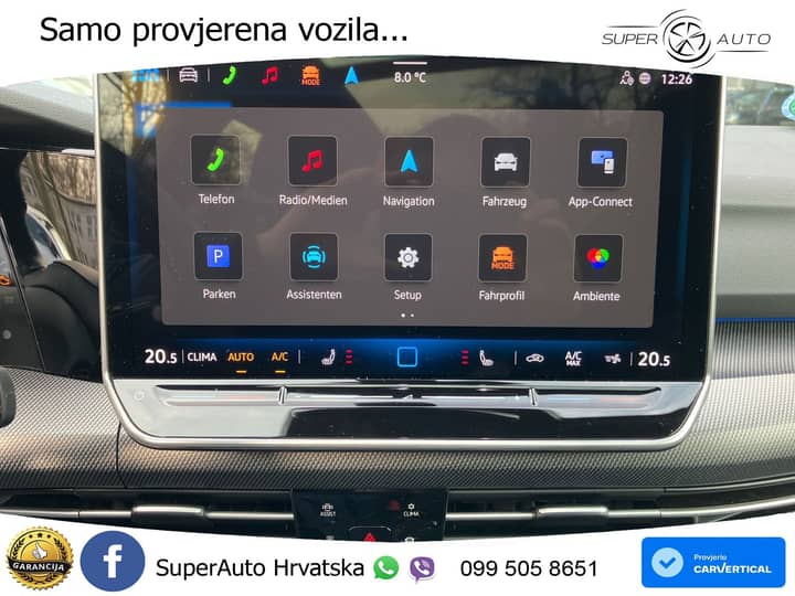 VW Golf 8 Variant 2.0 TDI DSG R-Line 150 KS, LED+ACC+PANO+GR SJED+VIRT+HEAD+KAM