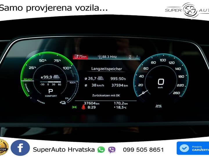 Audi e-tron 55 quattro 408 KS, ZRAČNI+KAM+GR SJED+VIRT+NAVI