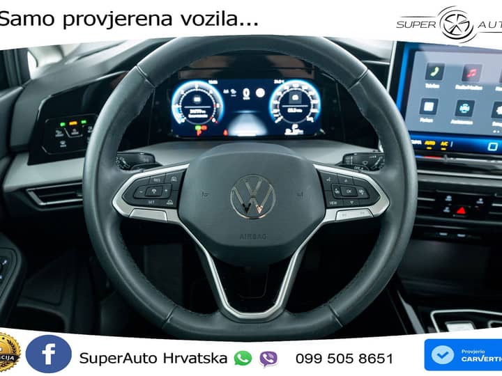 VW Golf VIII 2.0 TDI DSG Style 150 KS, ACC+KAM+VIRT+MASAŽA