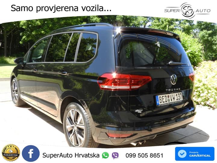 VW Touran 2.0 TDI DSG Comfortline 150 KS, LED+ACC+VIRT+GR SJED+KAM+PARK+MASAŽA