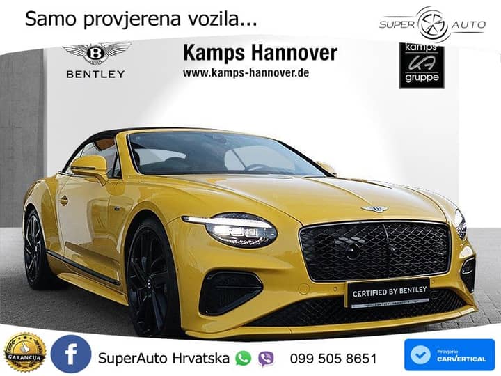Bentley Continental GTC IV 4.0 V8 TFSi Ultra AWD DCT Speed 782 KS, ZRAČNI+ACC