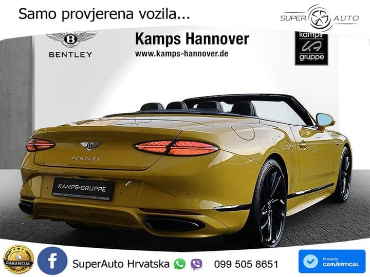 Bentley Continental GTC IV 4.0 V8 TFSi Ultra AWD DCT Speed 782 KS, ZRAČNI+ACC