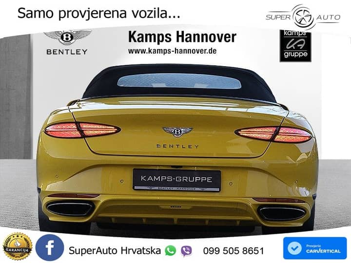 Bentley Continental GTC IV 4.0 V8 TFSi Ultra AWD DCT Speed 782 KS, ZRAČNI+ACC