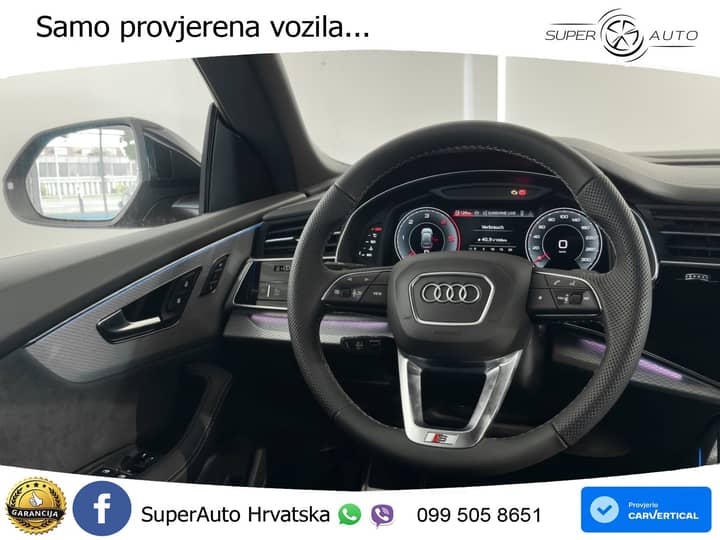 Audi Q8 50 TDI quattro Aut. S line 286 KS, LED+KAM+GR SJED+HEAD+PANO