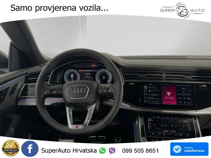 Audi Q8 50 TDI quattro Aut. S line 286 KS, LED+KAM+GR SJED+HEAD+PANO