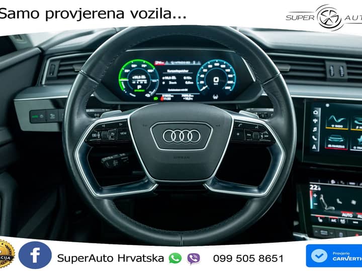 Audi e-tron 50 71 kWh quattro 313 KS, ZRAČNI+LED+ACC+GR SJED+PANO+KAM