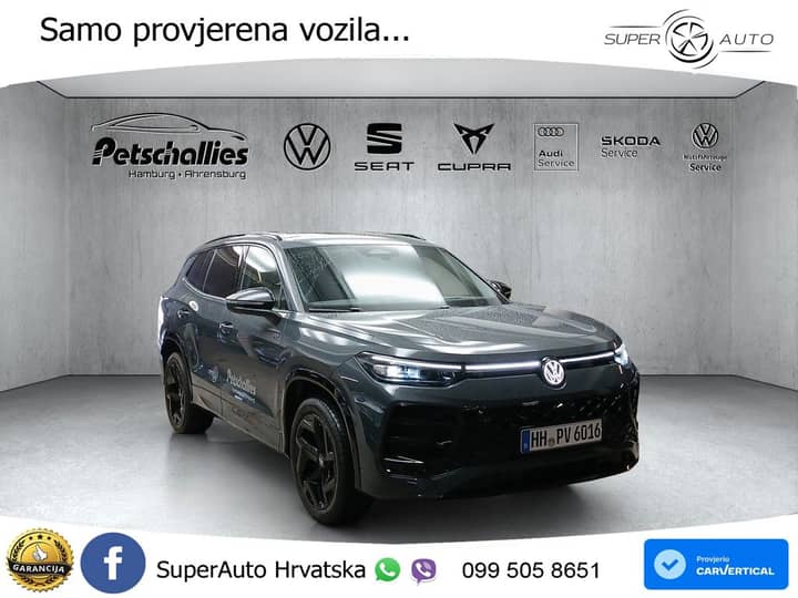 VW Tayron 2.0 TSI 4M DSG R-Line 204 KS, ACC+PANO+360+HEAD+VIRT+MASAŽA