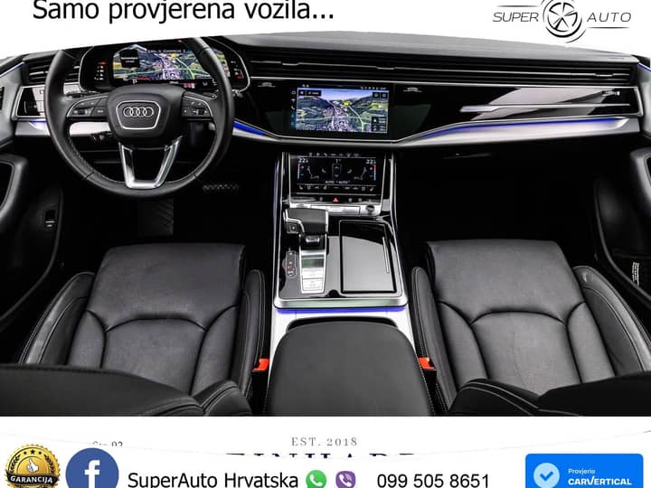 Audi Q8 55 TFSI quattro Aut. S line 340 KS, ZRAČNI+ACC+360+GR SJED+HEAD+PANO