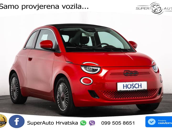 Fiat 500e 42 kWh Cabrio 118 KS, KAM+GR SJED+VIRT+NAVI