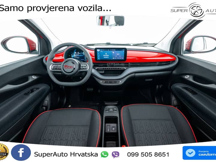 Fiat 500e 42 kWh Cabrio 118 KS, KAM+GR SJED+VIRT+NAVI