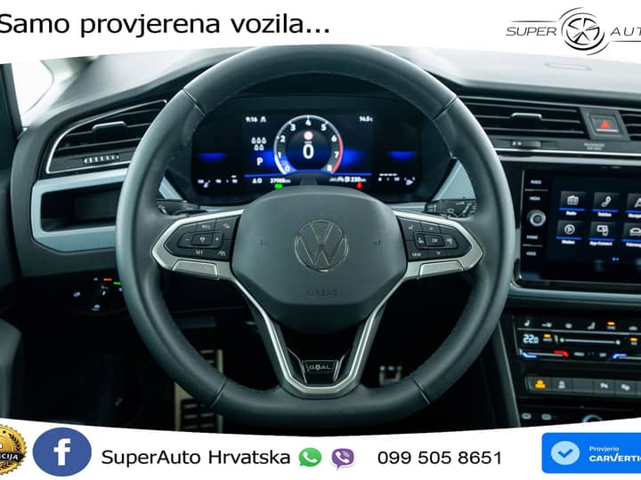 VW Touran 1.5 TSI DSG Comfortline 150 KS, 7-SJED+ACC+GR SJED+VIRT