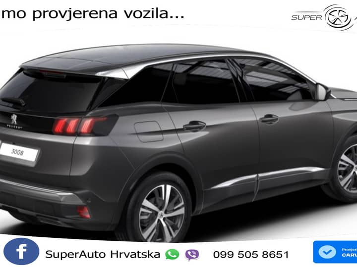 NOVO Peugeot 3008 1.2 PT EAT8 Allure Pack 131 KS, LED+ACC+360+GR SJED+KEY