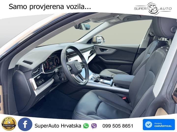 Audi Q8 50 TDI quattro Aut. 286 KS, ZRAČ+KAM+KEY+GR SJED+VIRT+LANE