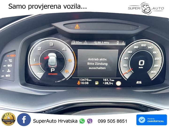 Audi Q8 50 TDI quattro Aut. 286 KS, ZRAČ+KAM+KEY+GR SJED+VIRT+LANE