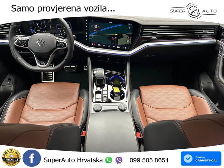 VW Touareg 3.0 TDI V6 4M Aut. R line 231 KS, ZRAČNI+MATRIX+ACC+4xGR SJED+360+PDC
