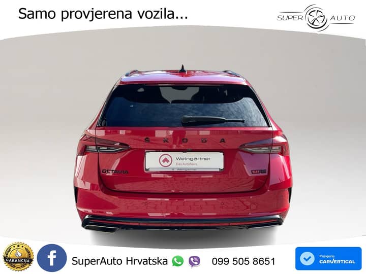 Škoda Octavia Combi RS 2.0 TSI Aut. 245 KS, ACC+LED+KAM+GR SJED+HEAD