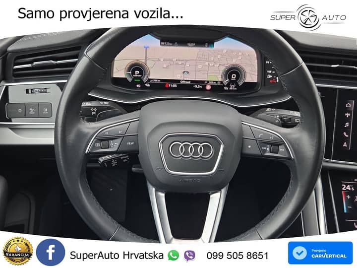 Audi Q8 55 TFSIe quattro Aut. 381 KS, ACC+KAM+KEY+GR SJED+VIRT+LANE