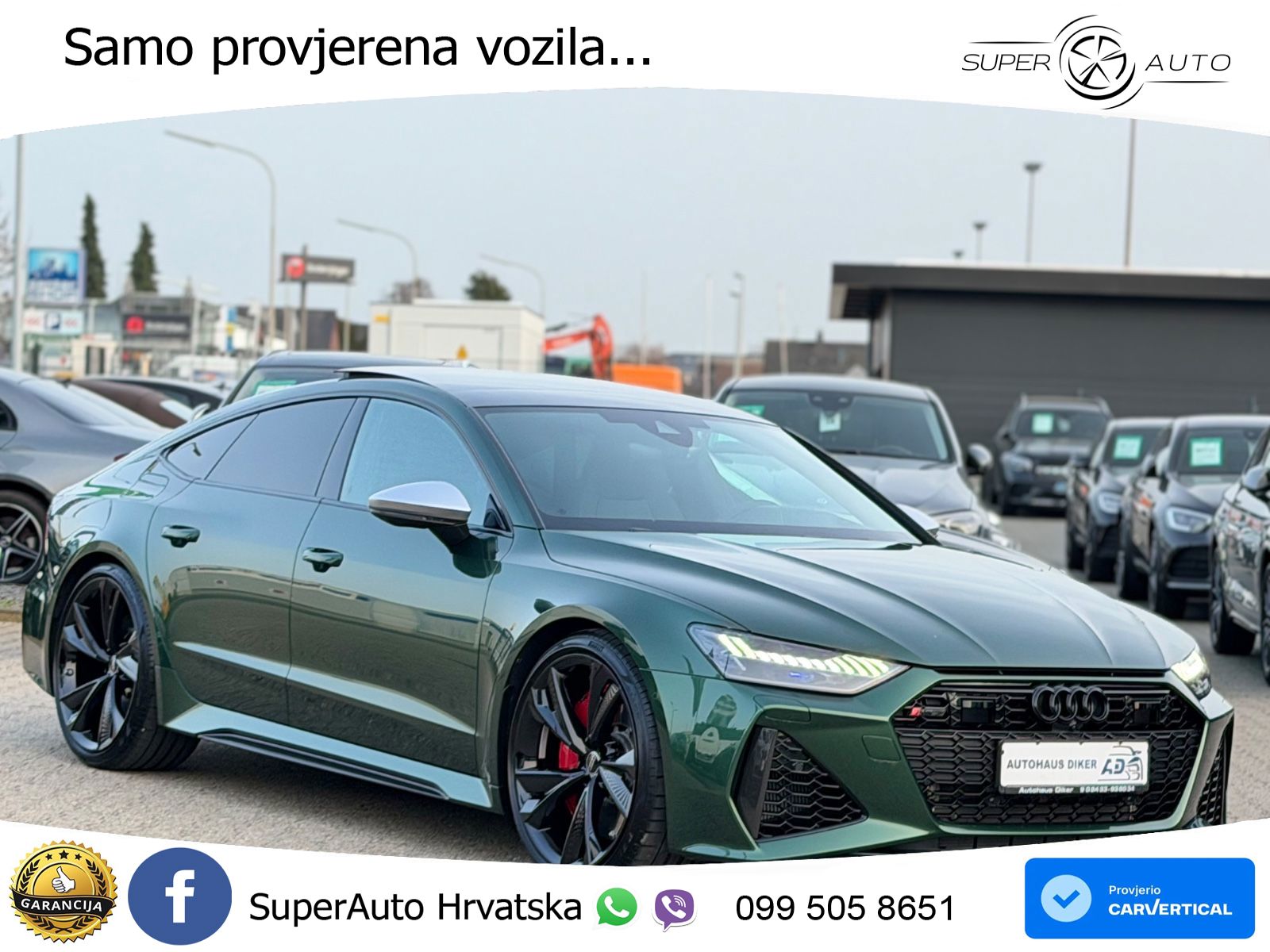 Audi RS7 SB 4.0 TFSI V8 quattro Aut. 600 KS, ZRAČNI+ACC+360+GR SJED+PANO+HEAD