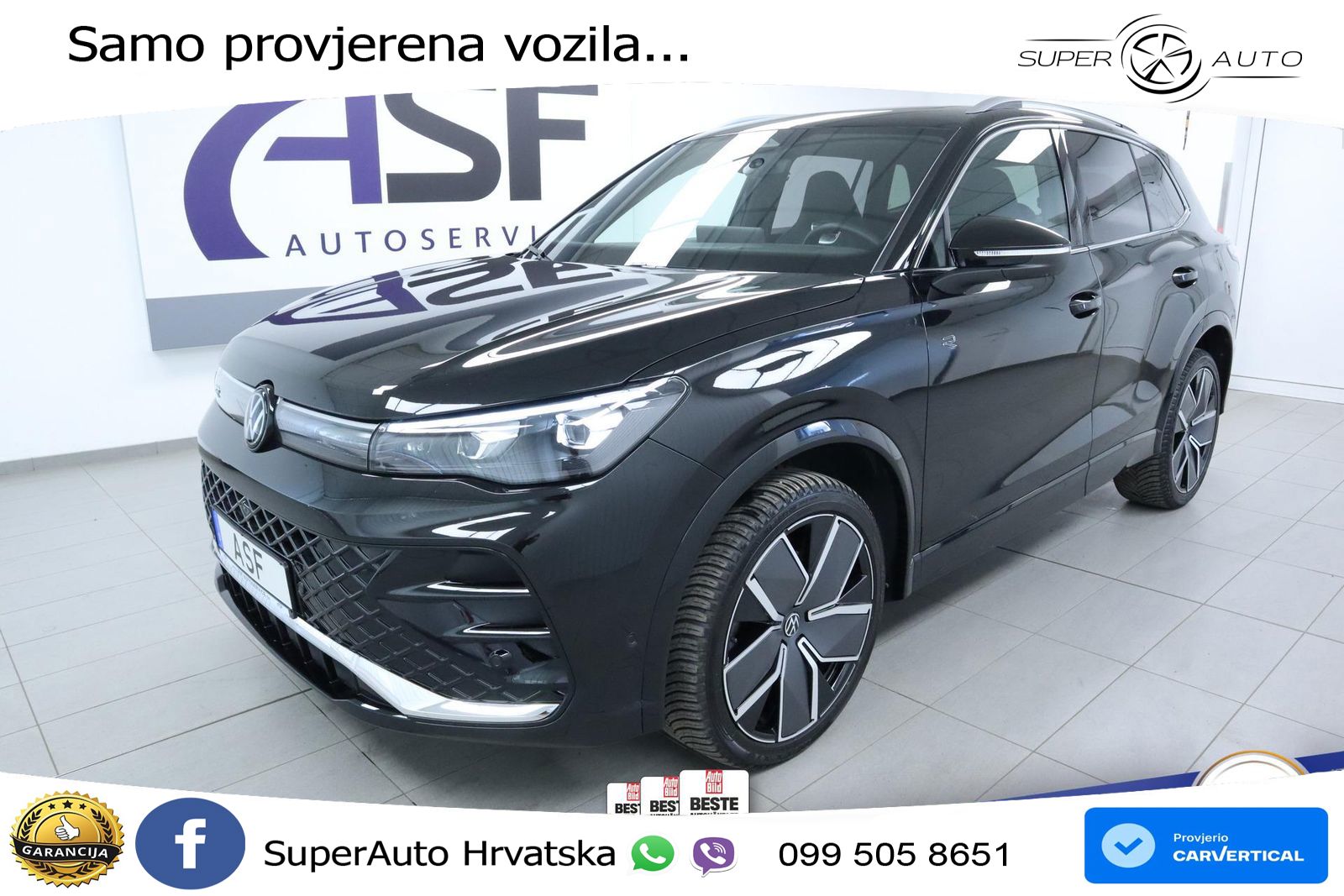 VW Tiguan 2.0 TSI 4M DSG R-Line 204 KS, LED+ACC+PANO+GR SJED+360+PARK+MASAŽA