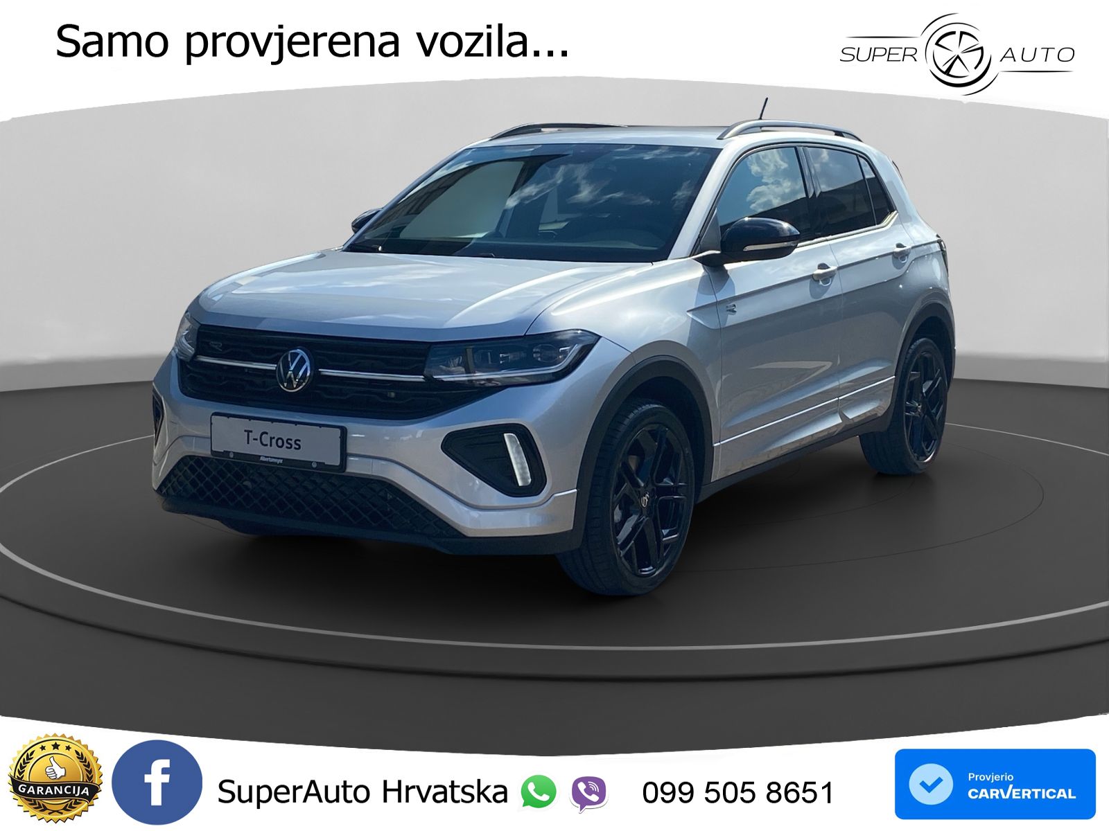VW T-Cross 1.5 TSI DSG R-Line 150 KS, ACC+KAM+GR SJED+VIRT+LANE